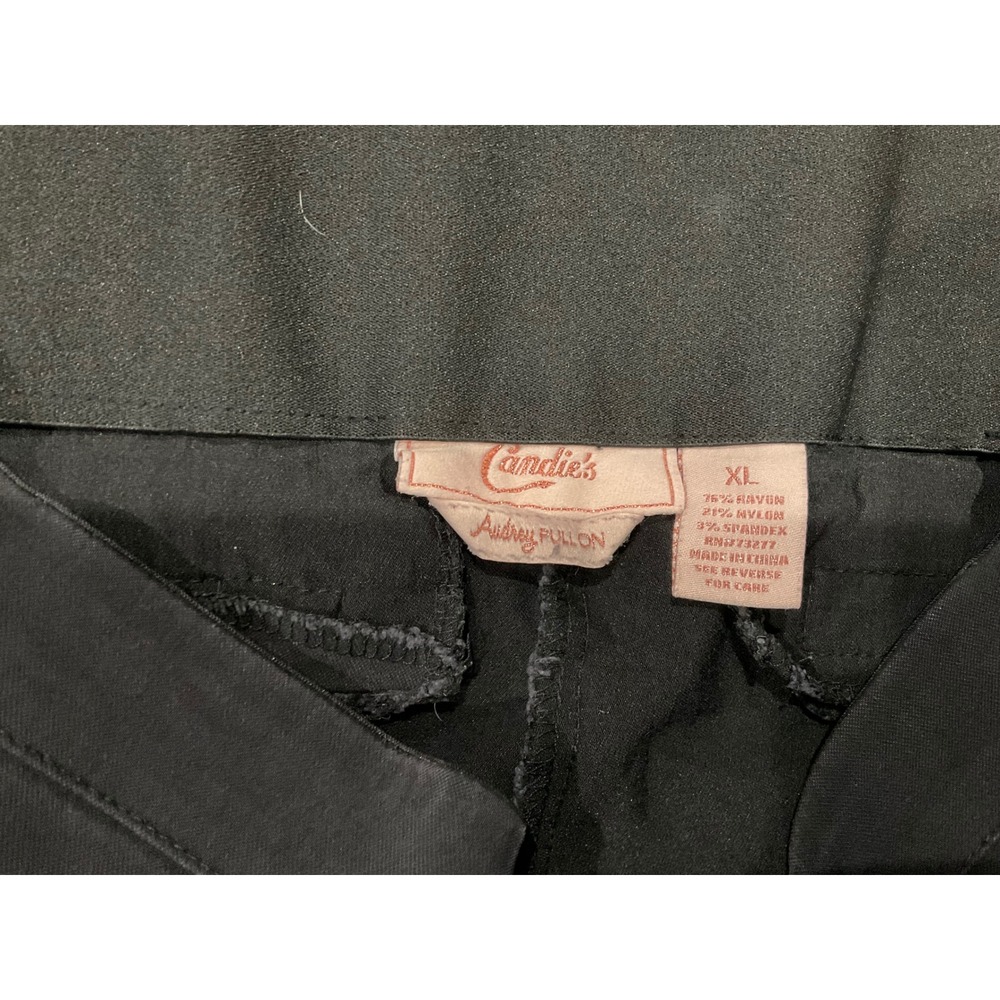 Candies Audrey Pull On Ankle Pants Bundle XL Black Navy Blue Zipper Pockets 2pk - Picture 6 of 7